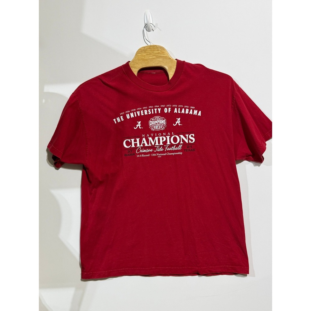 Unbranded Alabama Crimson Tide TShirt Mens XL Red Excellent 2009 National Champs